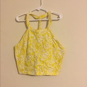 🌴Yellow Charlotte Russe medium crop top